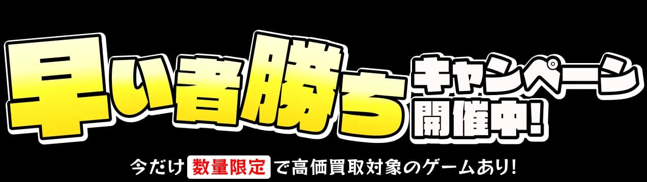 早い者勝ちキャンペーン開催中！数量限定