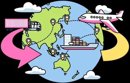 世界各地への輸送ネットワーク